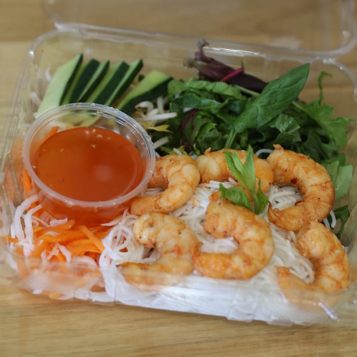 Grilled Shrimp Bánh Mì Bowl (Gluten Free).