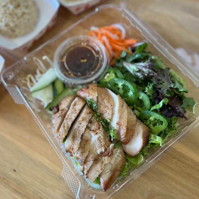 Grilled Lemongrass Chicken Tenderloin Bánh Mì Bowl (Gluten Free).
